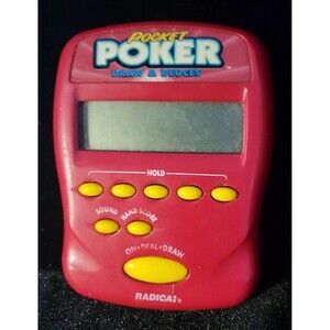 Vintage Pocket Poker Draw and Deuces Radica Handheld Game Tested Works 1997